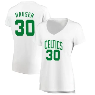 Women's Sam Hauser Boston Celtics White Fast Break Association Edition Jersey