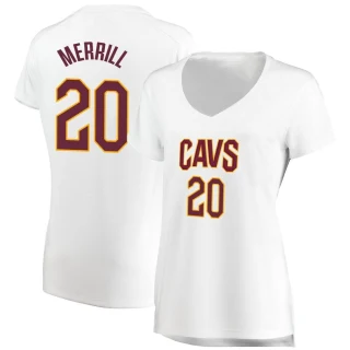 Women's Sam Merrill Cleveland Cavaliers White Fast Break Jersey - Association Edition