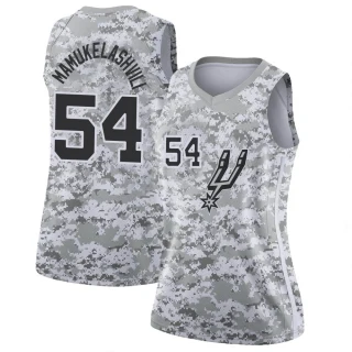 Women's Sandro Mamukelashvili San Antonio Spurs White Swingman 2018/19 Jersey - Earned Edition
