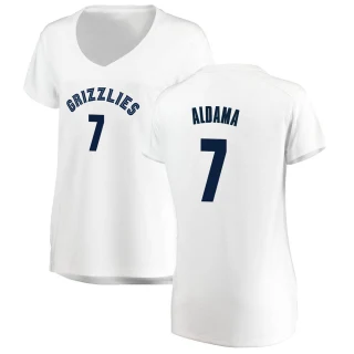 Women's Santi Aldama Memphis Grizzlies White Fast Break Jersey - Association Edition