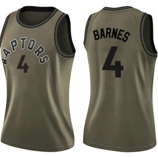 Women's Scottie Barnes Toronto Raptors Green Swingman Salute to Service Jersey
