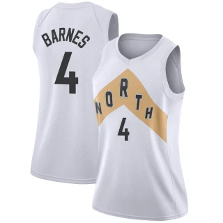 Women's Scottie Barnes Toronto Raptors White Swingman 2018/19 Jersey - City Edition