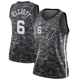Women's Sean Elliott San Antonio Spurs Black Swingman Jersey - City Edition
