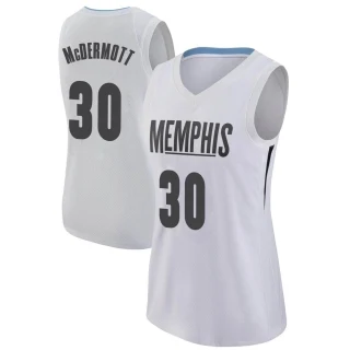 Women's Sean McDermott Memphis Grizzlies White Swingman Jersey - City Edition