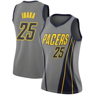 Women's Serge Ibaka Indiana Pacers Gray Swingman 2018/19 Jersey - City Edition