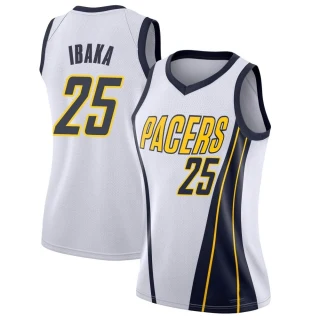 Women's Serge Ibaka Indiana Pacers White Swingman 2018/19 Jersey - Earned Edition
