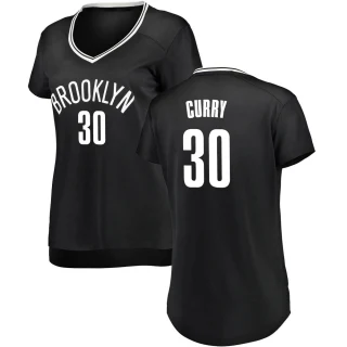 Women's Seth Curry Brooklyn Nets Black Fast Break Jersey - Icon Edition