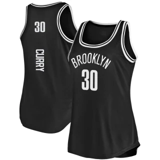 Women's Seth Curry Brooklyn Nets Black Fast Break Tank Jersey - Icon Edition