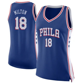 Women's Shake Milton Philadelphia 76ers Blue Swingman Jersey - Icon Edition