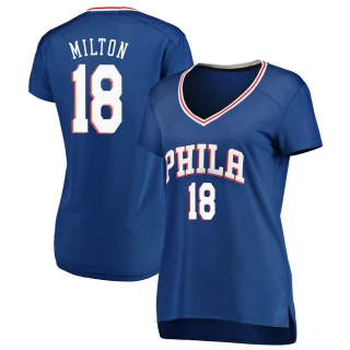 Women's Shake Milton Philadelphia 76ers Royal Fast Break Jersey - Icon Edition