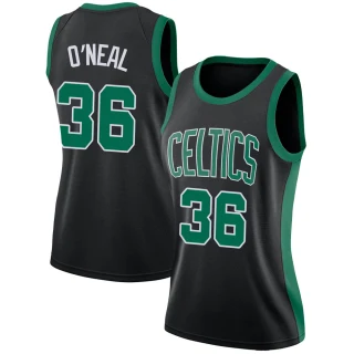 Women's Shaquille O'Neal Boston Celtics Black Swingman Jersey - Statement Edition