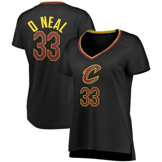 Women's Shaquille O'Neal Cleveland Cavaliers Black Fast Break Jersey - Statement Edition
