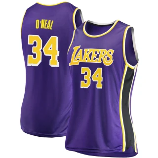 Women's Shaquille O'Neal Los Angeles Lakers Purple Swingman 2018/19 Jersey - Statement Edition