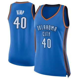 Women's Shawn Kemp Oklahoma City Thunder Blue Swingman Jersey - Icon Edition