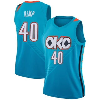 Women's Shawn Kemp Oklahoma City Thunder Swingman Turquoise 2018/19 Jersey - City Edition