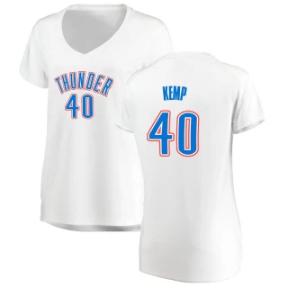 Women's Shawn Kemp Oklahoma City Thunder White Fast Break Replica Jersey - Association Edition