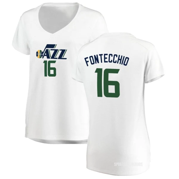 Women's Simone Fontecchio Utah Jazz White Fast Break Jersey - Association Edition