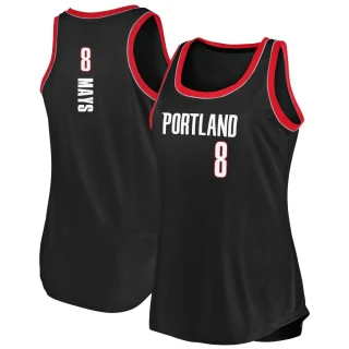 Women's Skylar Mays Portland Trail Blazers Black Fast Break 2020/21 Tank Jersey - Icon Edition