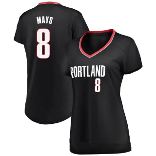 Women's Skylar Mays Portland Trail Blazers Black Fast Break Jersey - Icon Edition
