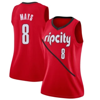 Women's Skylar Mays Portland Trail Blazers Red Swingman 2018/19 Jersey - Earned Edition