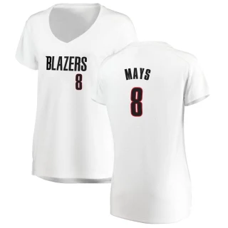Women's Skylar Mays Portland Trail Blazers White Fast Break Jersey - Association Edition