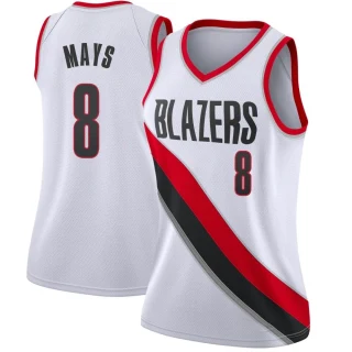 Women's Skylar Mays Portland Trail Blazers White Swingman Jersey - Association Edition