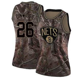 Women's Spencer Dinwiddie Brooklyn Nets Camo Swingman Realtree Collection Jersey