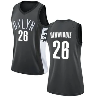 Women's Spencer Dinwiddie Brooklyn Nets Gray Swingman Jersey - Statement Edition