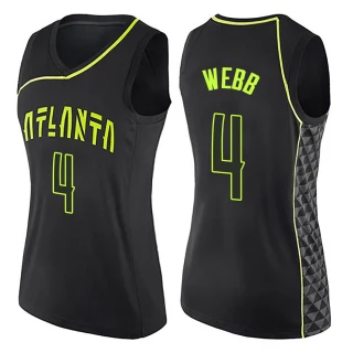 Women's Spud Webb Atlanta Hawks Black Swingman City Edition Jersey