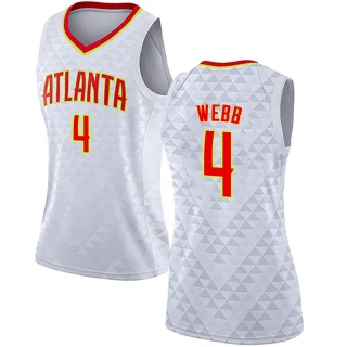 Women's Spud Webb Atlanta Hawks White Swingman Jersey - Association Edition