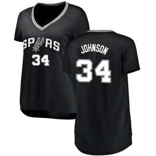 Women's Stanley Johnson San Antonio Spurs Black Fast Break Jersey - Icon Edition