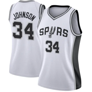 Women's Stanley Johnson San Antonio Spurs White Swingman Jersey - Association Edition