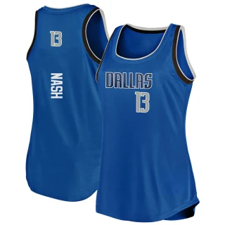 Women's Steve Nash Dallas Mavericks Blue Fast Break Movement Tank Jersey - Icon Edition