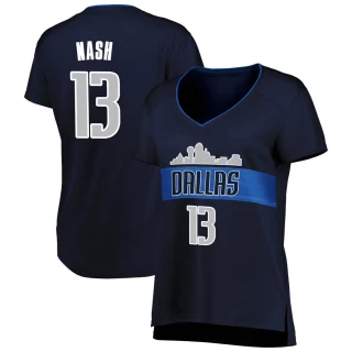 Women's Steve Nash Dallas Mavericks Navy Fast Break Jersey - Statement Edition