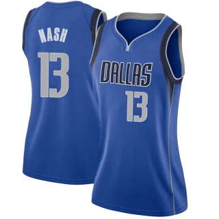 Women's Steve Nash Dallas Mavericks Royal Swingman Jersey - Icon Edition