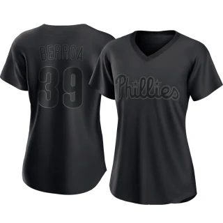 Women's Steward Berroa Philadelphia Phillies Black Authentic Pitch Fashion Jersey