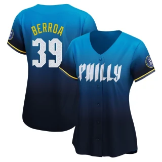 Women's Steward Berroa Philadelphia Phillies Blue Limited 2024 City Connect Jersey