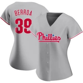 Women's Steward Berroa Philadelphia Phillies Gray Authentic Road Jersey