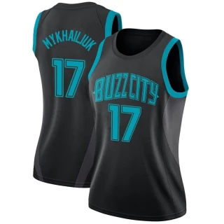 Women's Svi Mykhailiuk Charlotte Hornets Black Swingman Jordan Brand 2018/19 Jersey - City Edition