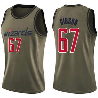 Women's Taj Gibson Washington Wizards Green Swingman Salute to Service Jersey
