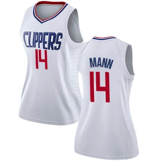 Women's Terance Mann Los Angeles Clippers White Swingman Jersey - Association Edition