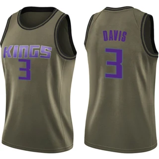 Women's Terence Davis Sacramento Kings Green Swingman Salute to Service Jersey