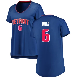 Women's Terry Mills Detroit Pistons Royal Fast Break Jersey - Icon Edition