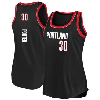 Women's Terry Porter Portland Trail Blazers Black Fast Break 2020/21 Tank Jersey - Icon Edition