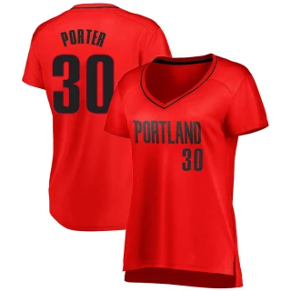 Women's Terry Porter Portland Trail Blazers Red Fast Break Jersey - Statement Edition