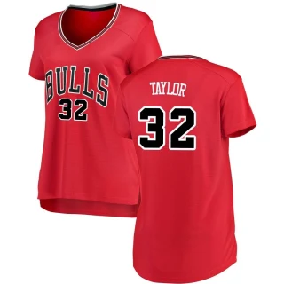Women's Terry Taylor Chicago Bulls Red Swingman Jersey - Icon Edition