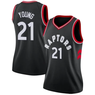 Women's Thaddeus Young Toronto Raptors Black Swingman Jersey - Statement Edition