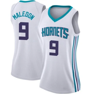 Women's Theo Maledon Charlotte Hornets White Swingman Jordan Brand Jersey - Association Edition