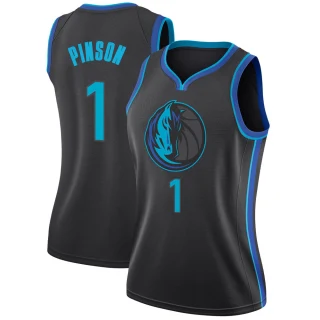 Women's Theo Pinson Dallas Mavericks Anthracite Swingman 2018/19 Jersey - City Edition