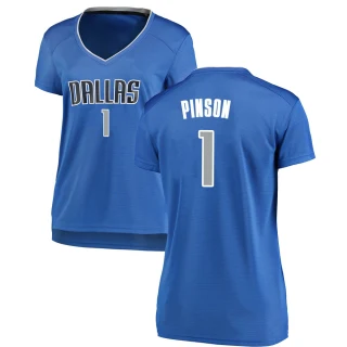 Women's Theo Pinson Dallas Mavericks Royal Fast Break Jersey - Icon Edition